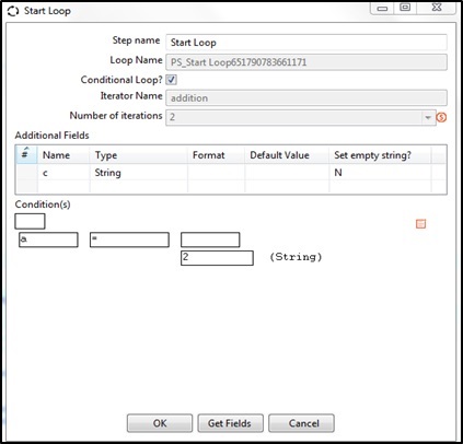 Selecting additional field in condition block