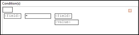 Null condition toggle in the conditions block